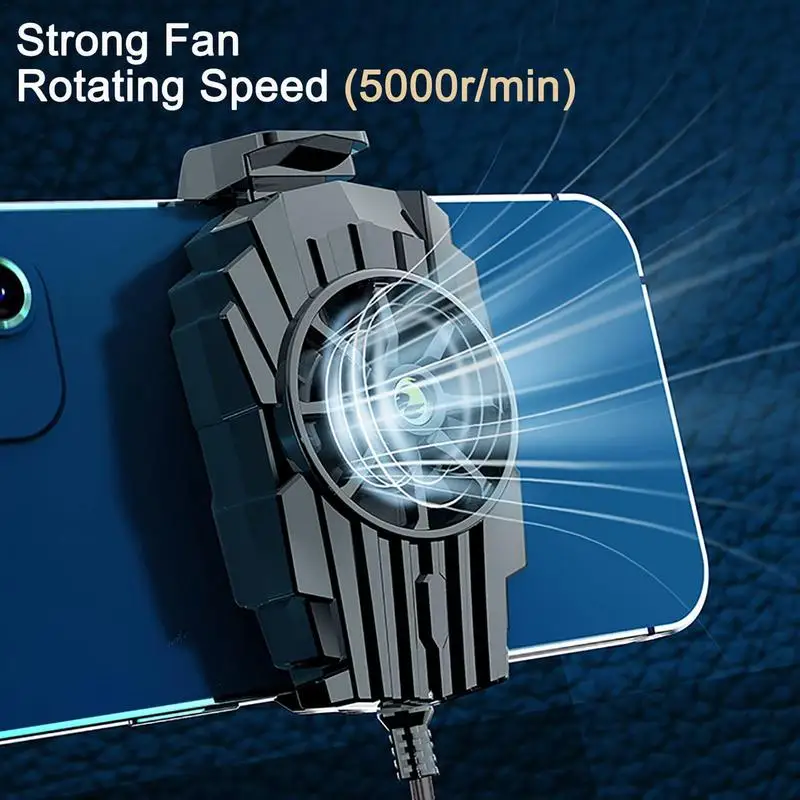 Cooler For Phone Mobile Phone Radiator Quiet Plug-in Phone Cooler Mobile Phone Cooling Fan Cellphone Radiator For 4.7-7.5 Inch