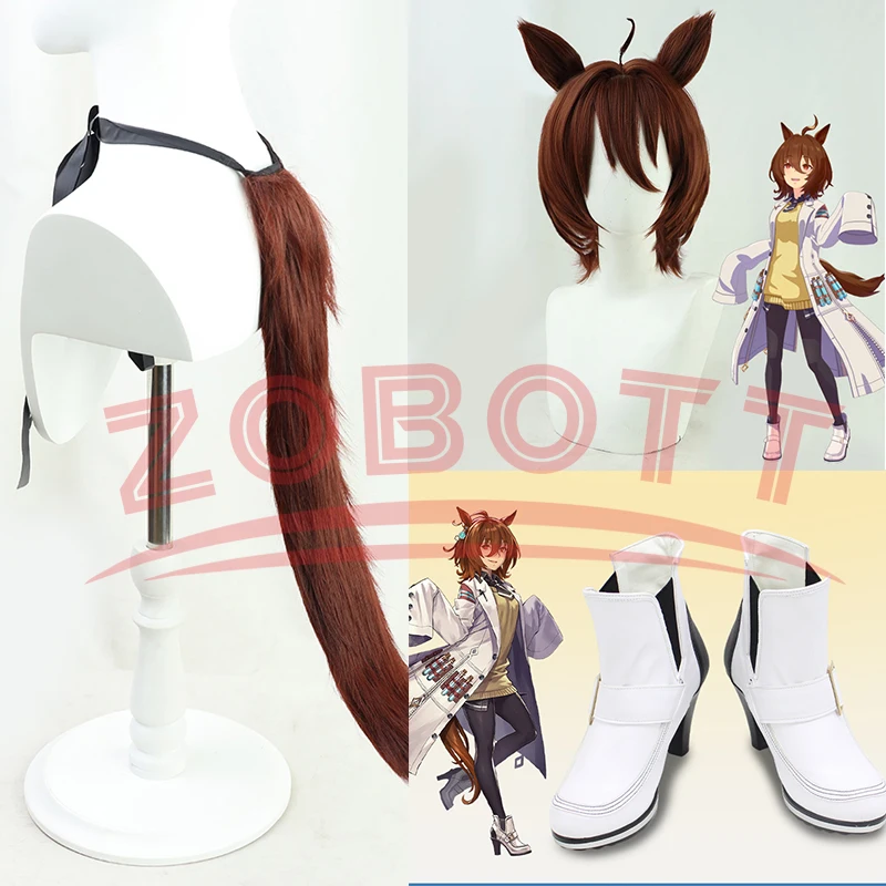 

Uma Musume Pretty Derby Agnes Tachyon Cosplay Shoes Custom Size Agnes Tachyon Boots Shoes Halloween cosplay costume wig shoes