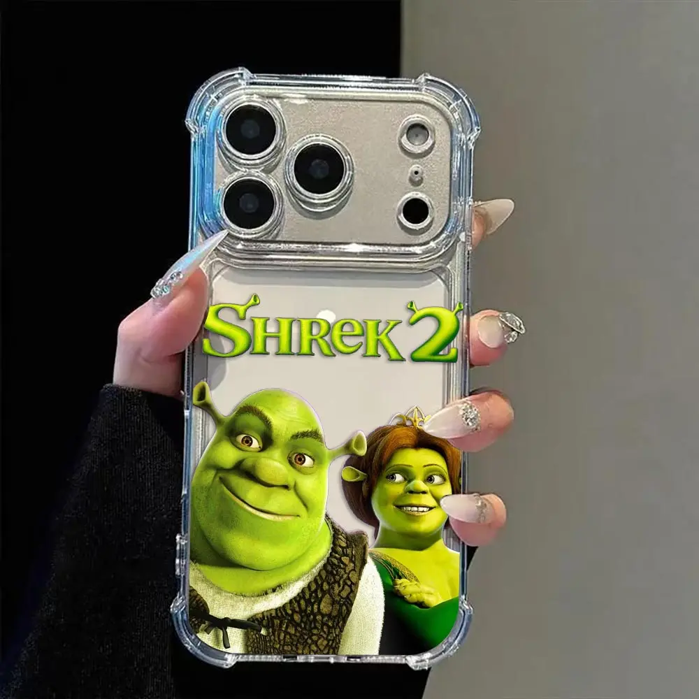 Clear Phone Case For iPhone Apple 17 AIR 16E 16 15 14 12 13 11 Pro 8 7 Plus X XR XS Max Shockproof Cover Anime Movie S-Shrek view 4