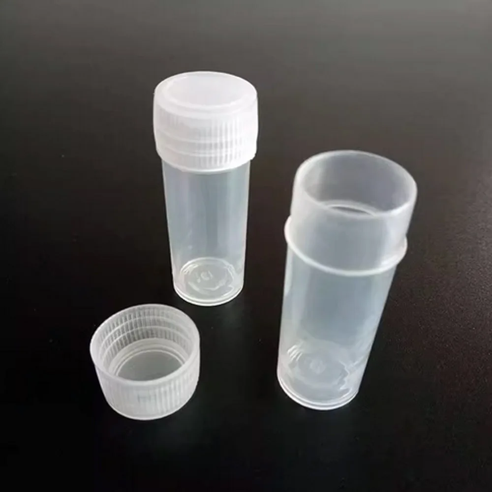 20Pcs Clear 5ml Plastic Bottle Sample Jar 5g Small Barrel Vials Medicine Pill Liquid Powder Capsule Storage Box Packing Bottles