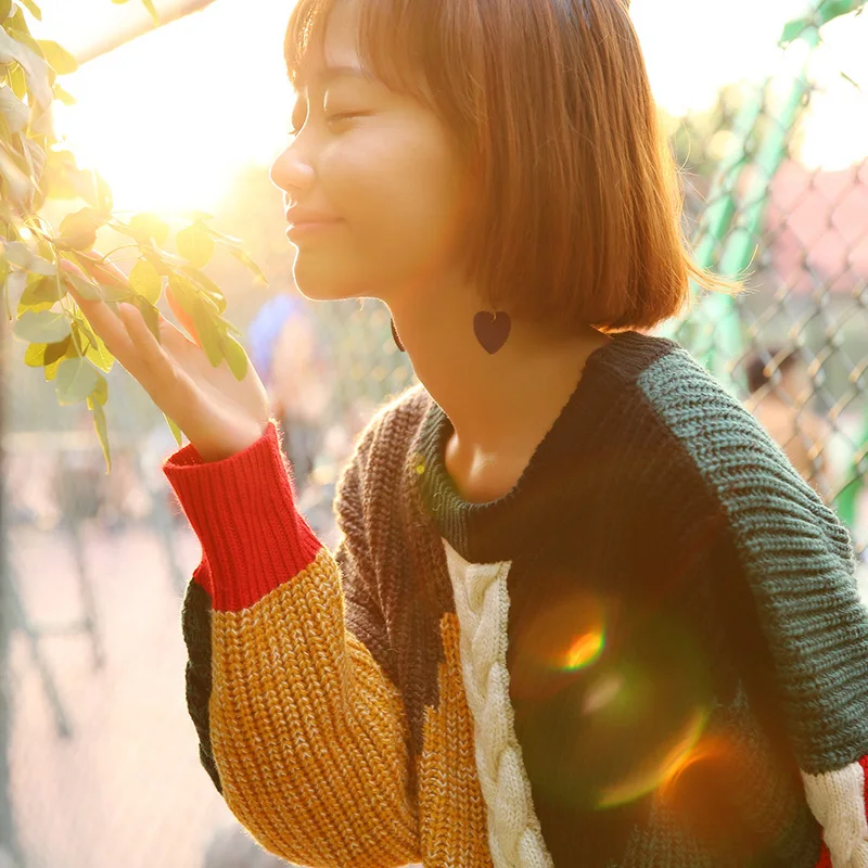 fre-sle-women's-sweater-sweet-loose-knit-wool-yarn-autumn-winter-new-korean-version-overhead-color-blo-woolen-top