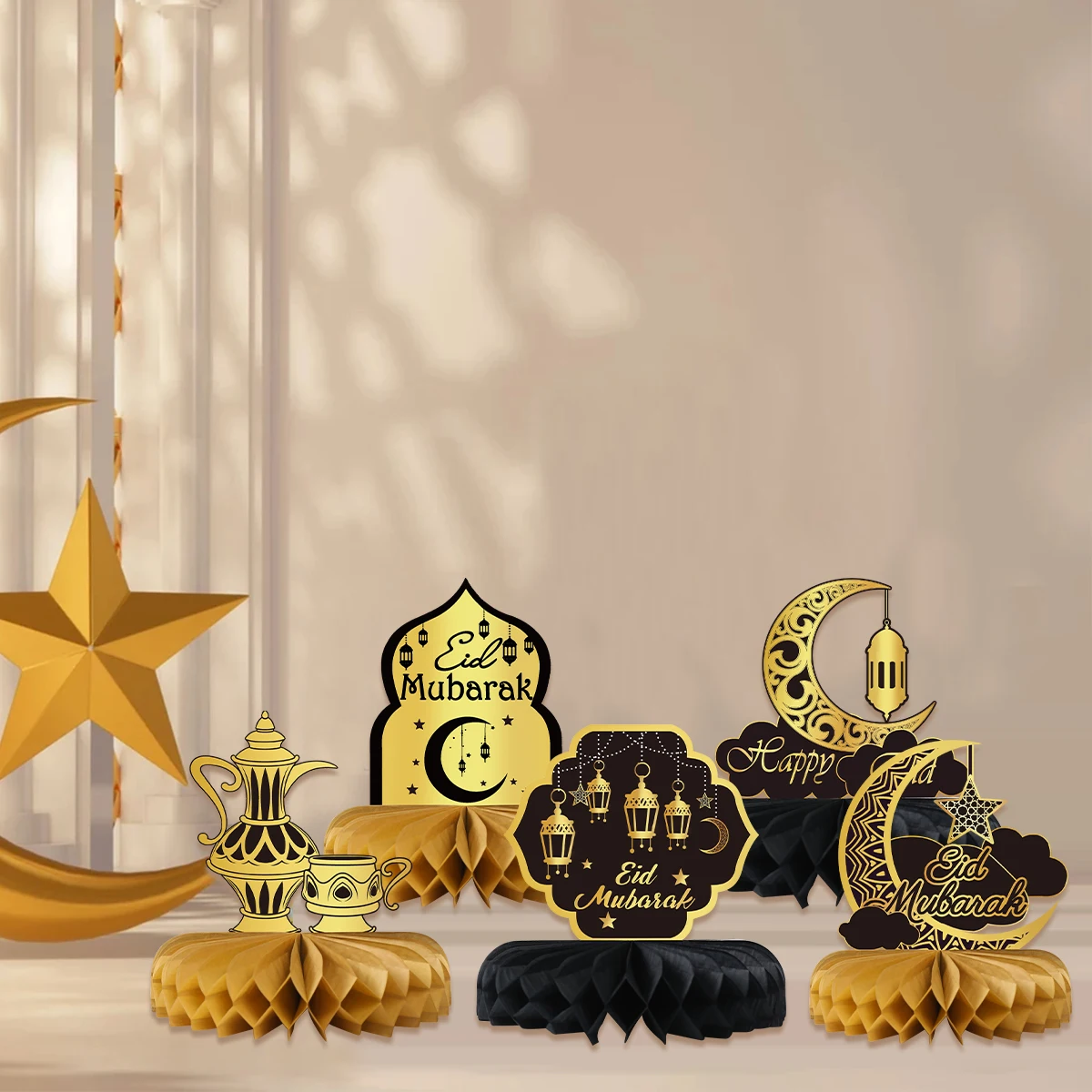 

Eid Mubarak Honeycomb Paper Ornaments Ramadan Decoration 2024 For Home Islam Muslim Party Decor Ramadan Kareem Mubarak Gift