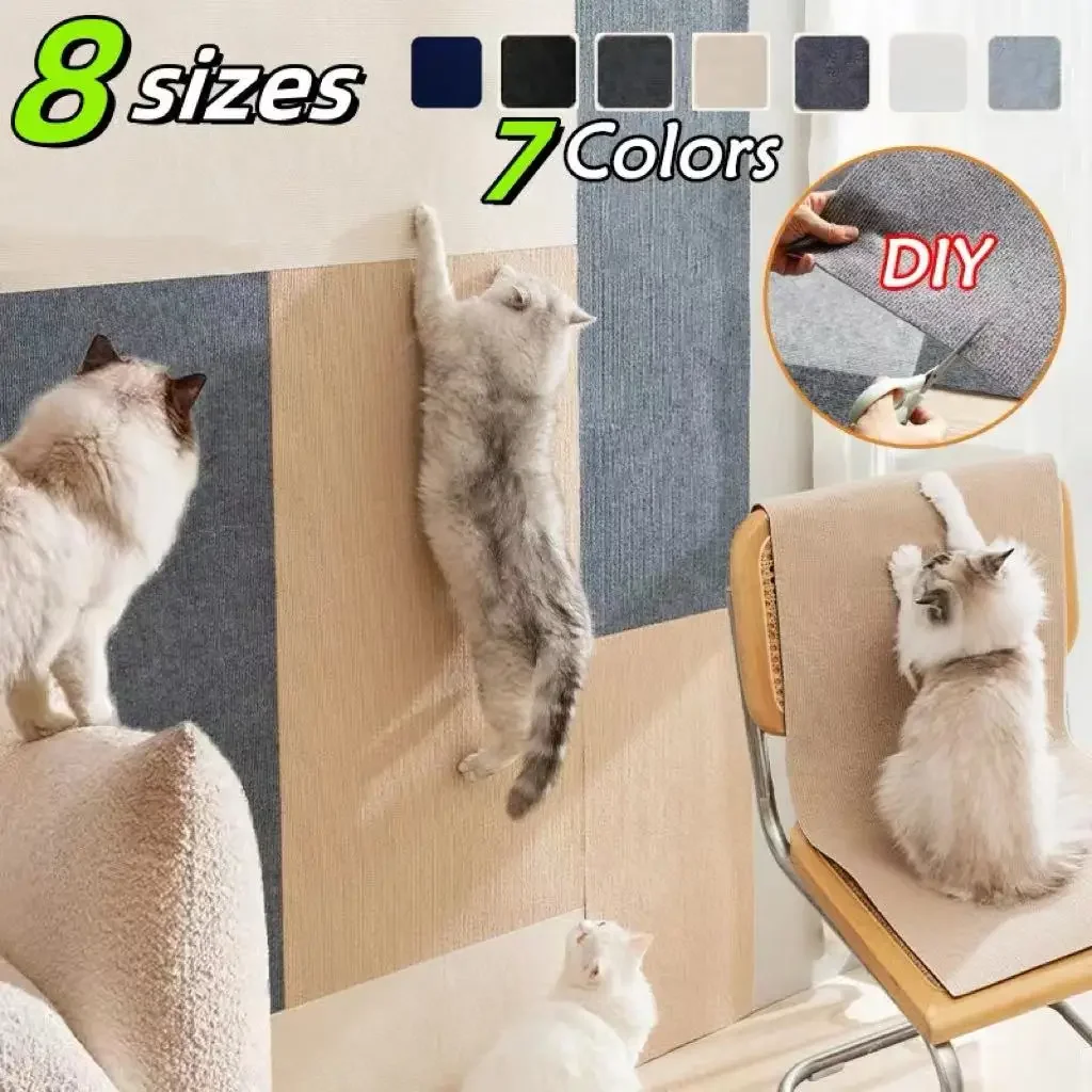 Self-adhesive Cat Scratching Mat Trimmable Cat Scratcher Sofa Tape Scratching Post Carpet Cats Scratch Board Cat Accessories