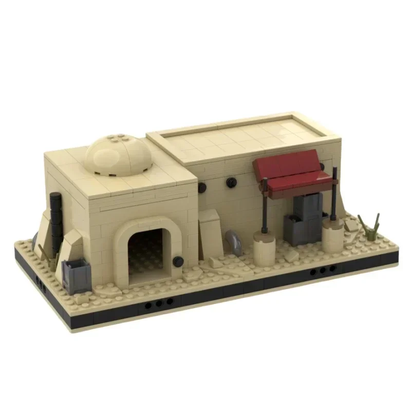 Star Movies Modello MOC Mattoni da costruzione Base militare Case nel deserto Tecnologia modulare Regali Vacanza per bambini Assemblare giocattoli Vestito