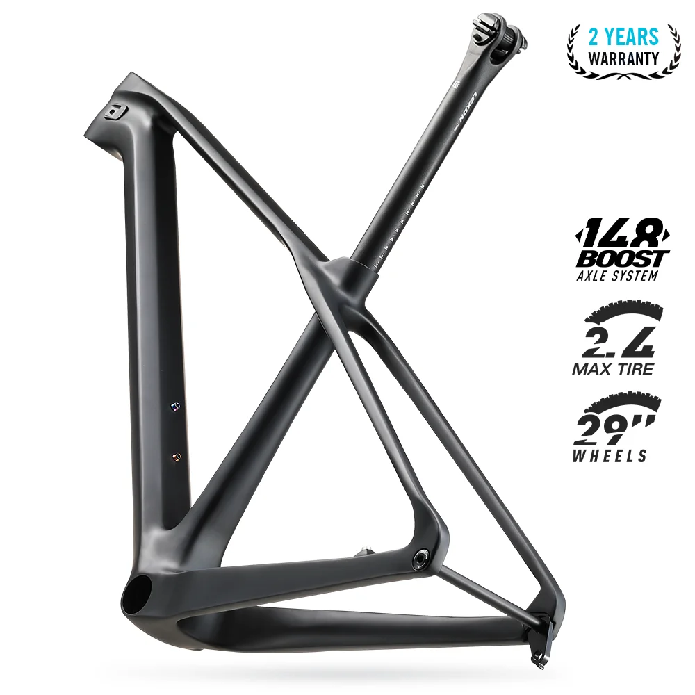 2022 Lexon Full Carbon MTB Frame M13 142/148MM Mountain Bike Hardtail 15/16/18/19inch Carbon T1000 BOOST THRU AXLE Bicycle Parts