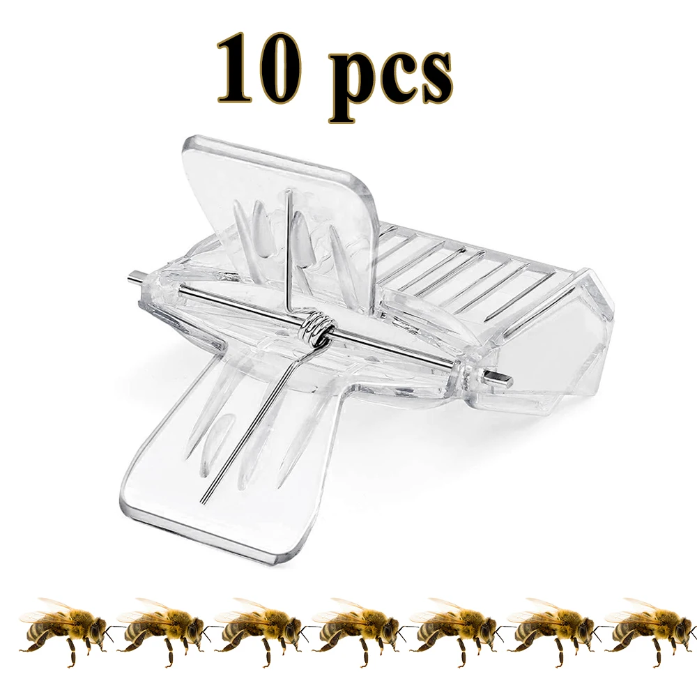 

Clip Type Queen Catcher Plastic One-Handed Design Capture Transport Gadget For Catching And Examining The Queen With Slit 10PCS