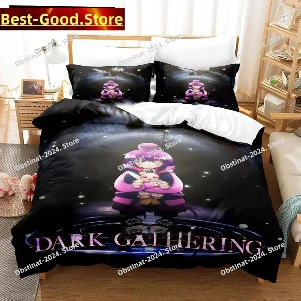3D Anime Dark Gathering Bedding Set Print single Comforter Quilt Bed Cover Duvet Cover Pillow Case 3 Pieces Sets Kids Adult Size