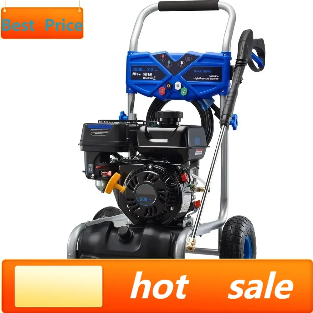 

Горячая распродажа: Газовая мойка высокого давления 2.3 GPM с двигателем 209CC, 4 насадками, шлангом 25 футов