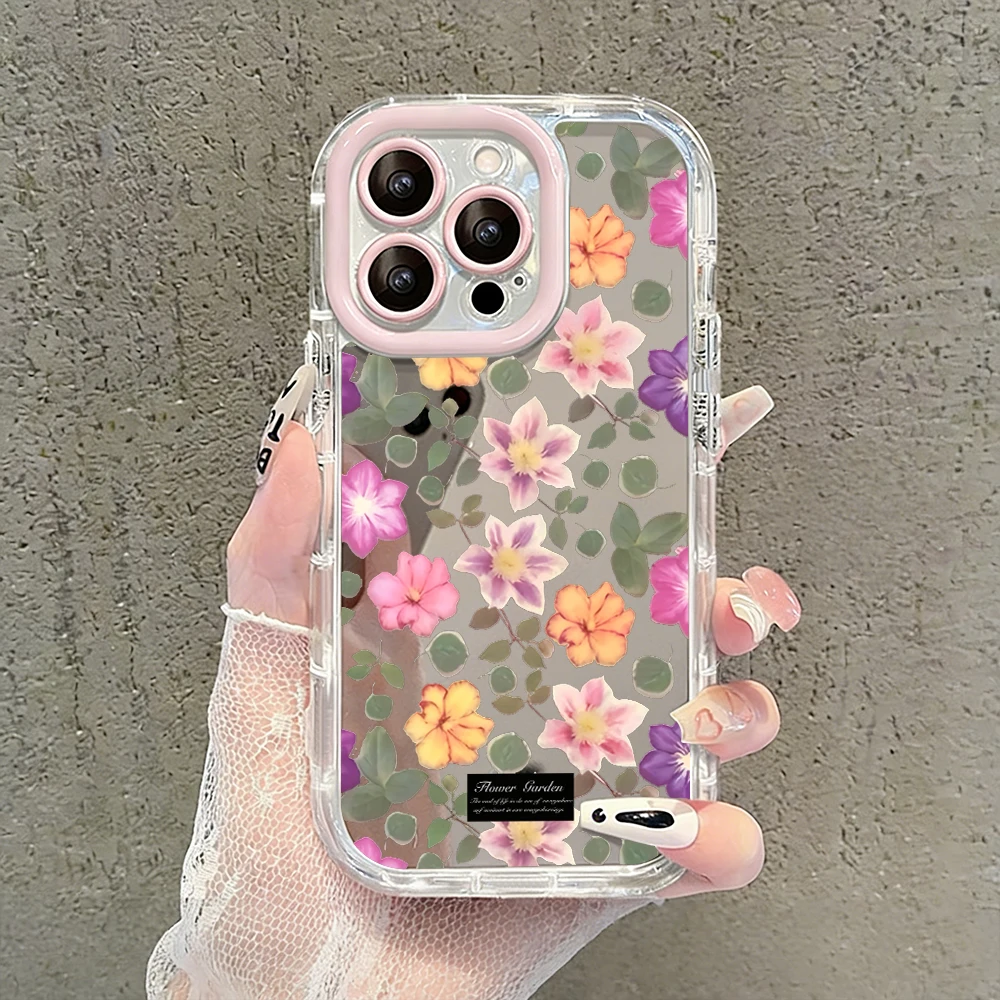 Einfache Cartoon-Graffiti-Air-Cushion-Spiegel-Handyhülle für iPhone 17 15 14 16 Pro Max 13 12 11 Pro X XR XS 7 8 Plus 17Air Cover – Detail 5