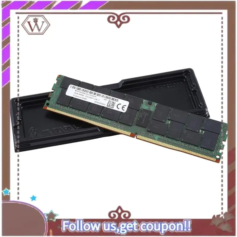 

ABBG-1 PCS Запчасти Аксессуары Подходит для сервера MT 64 ГБ DDR4 Оперативная память 2400 МГц PC4-19200 288PIN 4Drx4 RECC Память RAM 1,2 В REG ECC