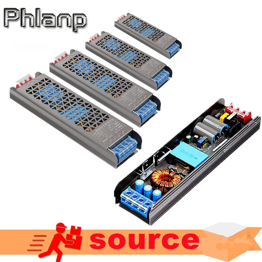 Super Thin AC DC Transformers 220V To 12V 24V Switching Power Supply 12V 24 V Volt 60W 100W 200W 300W 400W For Home lighting