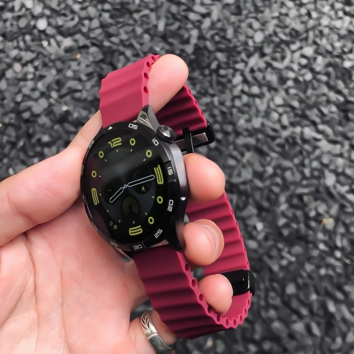 Samsung Galaxy Watch 7/6/5/4 40mm/44mm、Watch 5 Pro/Active2対応 20mm/22mm マグネット式バックルストラップ スポーツシリコンブレスレット