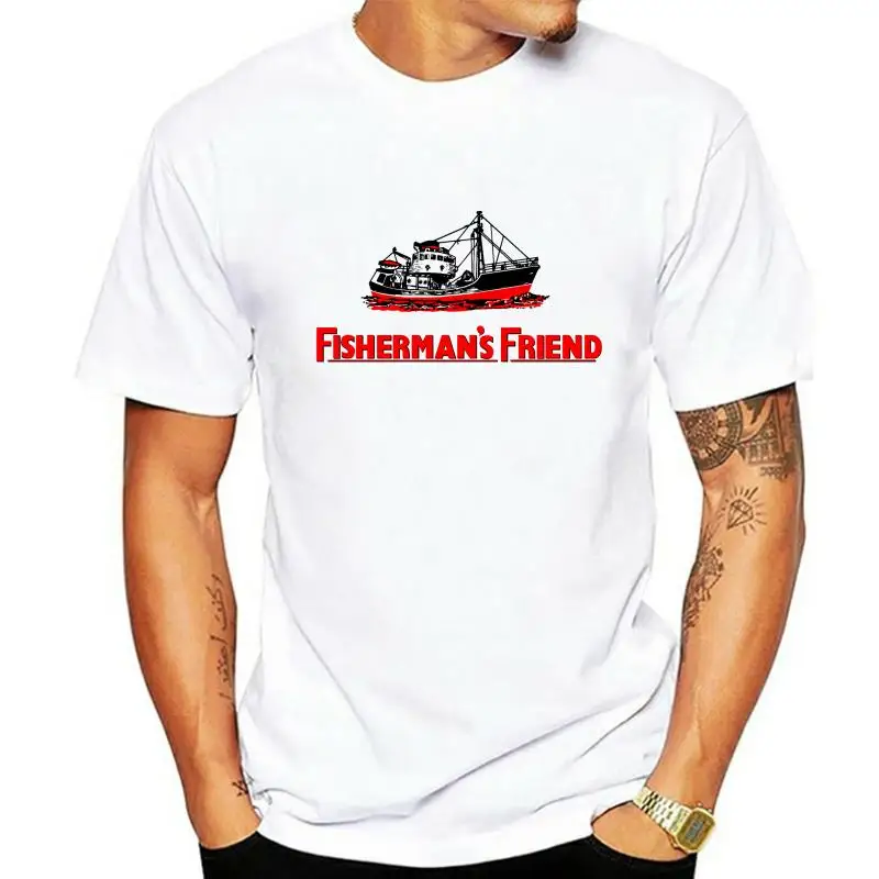 Fisherman Friend logo T Shirt mint menthol lozenges White Tee USA seller Gift Print T-shirtHip Hop Tee ShirtNEW ARRIVAL tees