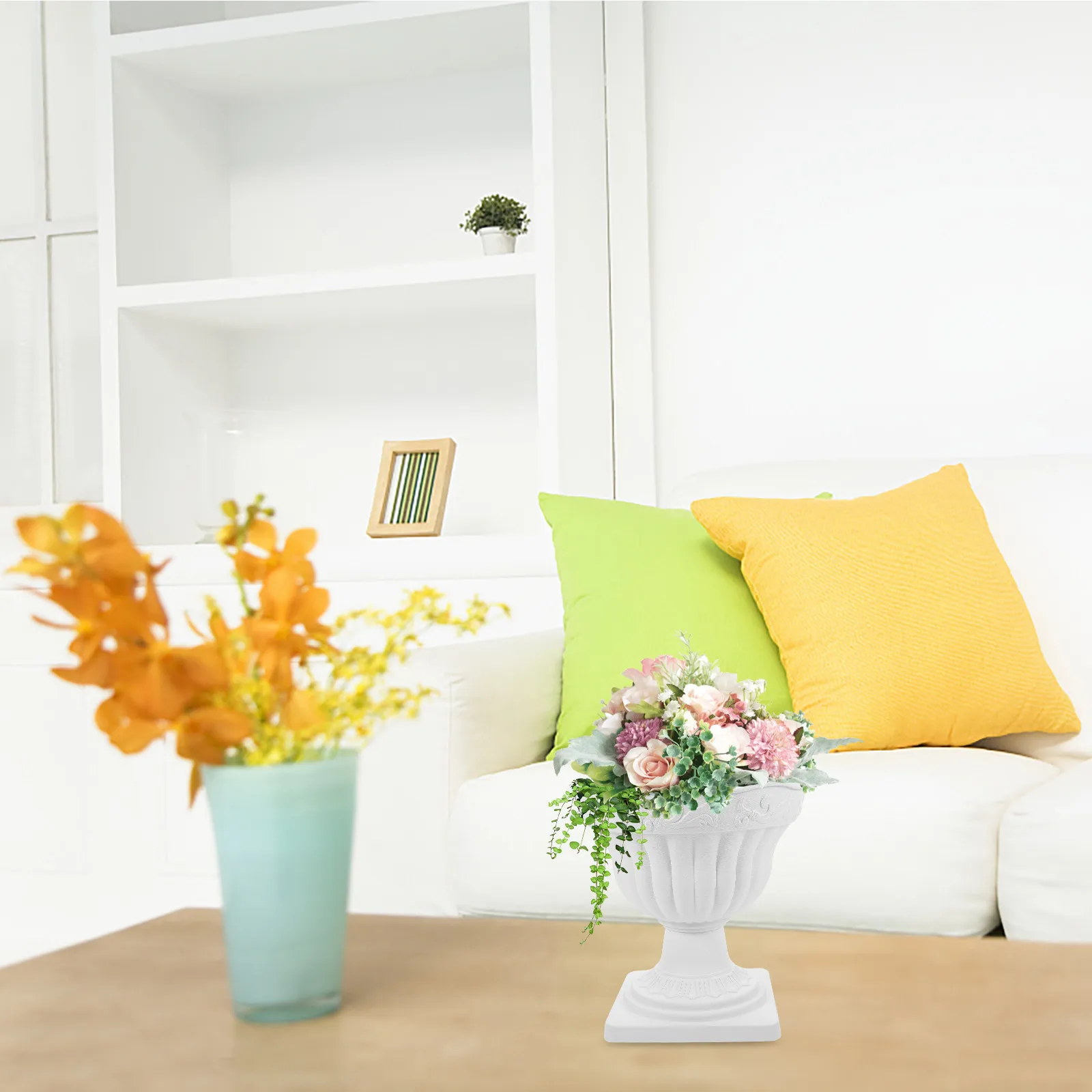 

Винтажное пластиковое кашпо для цветов на балкон, для декора крыльца, для дома и сада, для уличных и комнатных растений