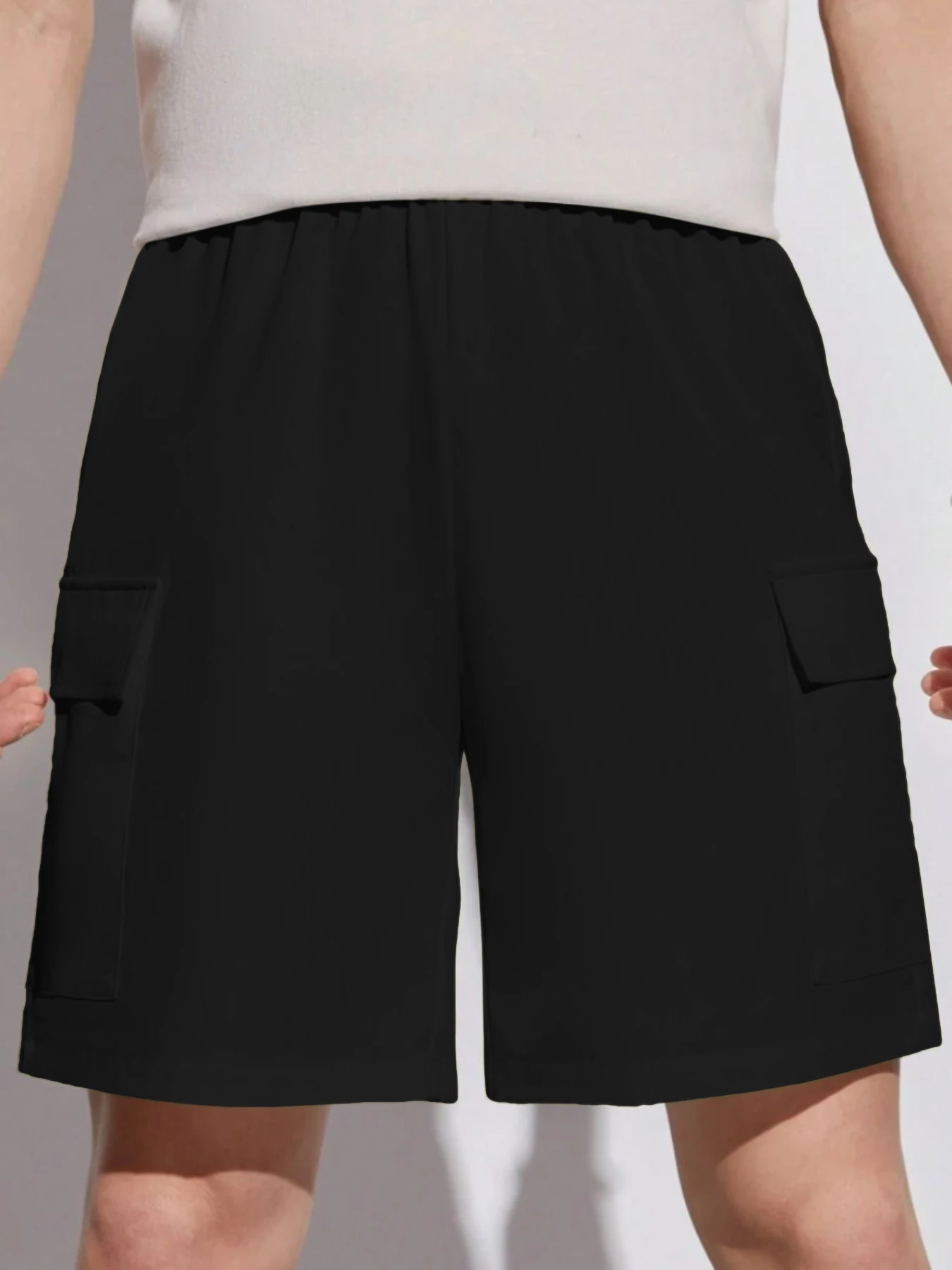 

Summer Men's Casual Loose Fit Cargo Shorts Multi-Pocket Versatile Fashionable Sports Outfit Cool Waist Clothing for Students