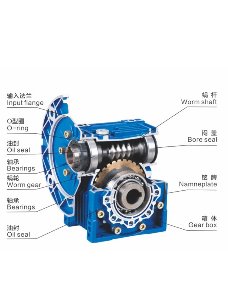 Imagem -02 - Worm Gear Motor Redutor Step-down Caixa de Velocidades Redução de Velocidade Relação de Velocidade Total 7.580 Fábrica sob Encomenda Nmrv 30 Fábrica