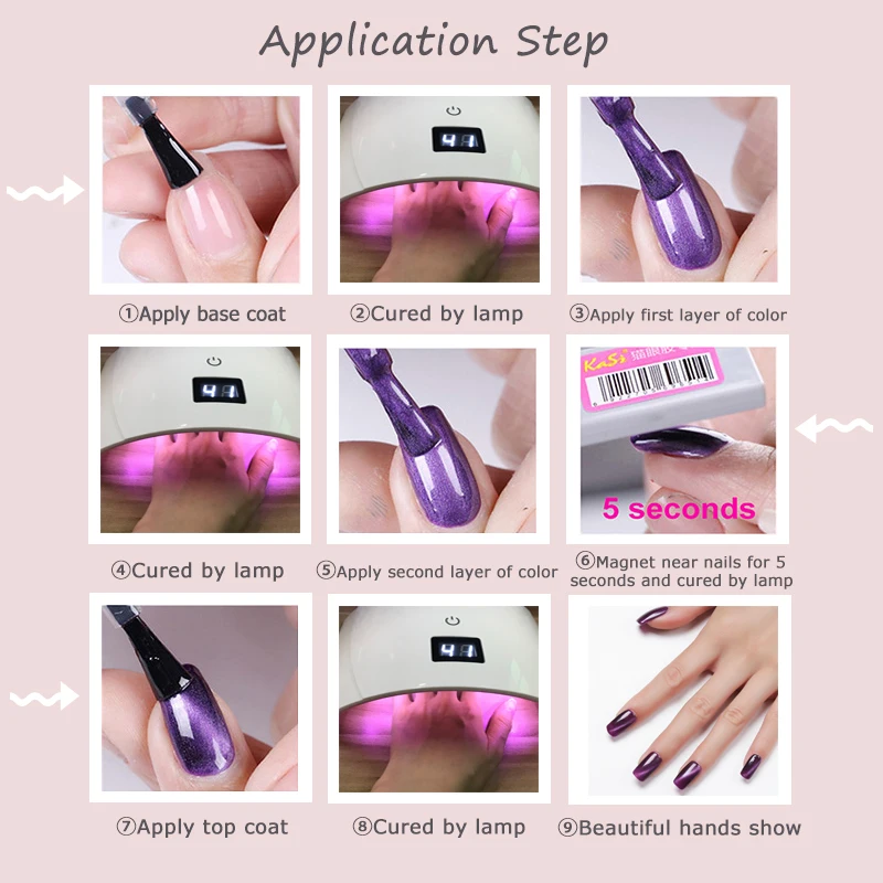 NAILCO 10 مللي جل عين القطة مسمار بريق البولندية المغناطيسي نقع قبالة الأشعة فوق البنفسجية مانيكير قاعدة أعلى المواد الهلامية الحرباء Lakier HryBRODowy هلام البولندية #6