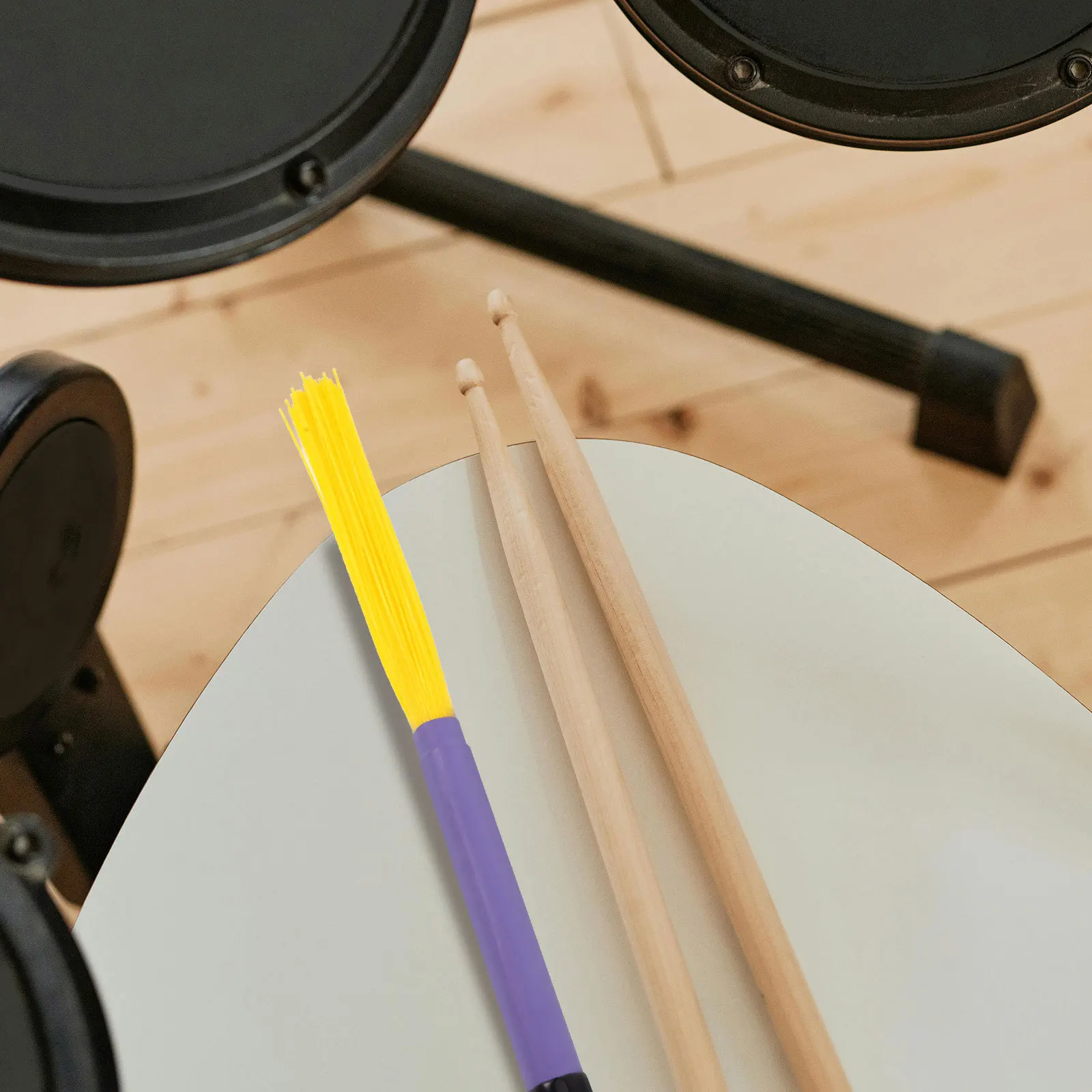 

1Pair Retractable Nylon Drum Brushes Jazz Drum Sticks High Elastic Percussion Instrument Accessories Instrument Accessory