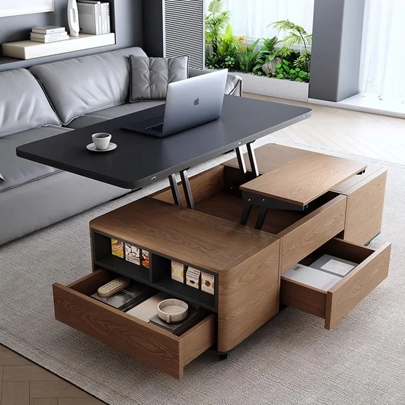 Designer Adjustable Folding Coffee Table Organizer Mobile Lifting Center Table Living Room Tavolino Da Salotto Bedroom Furniture