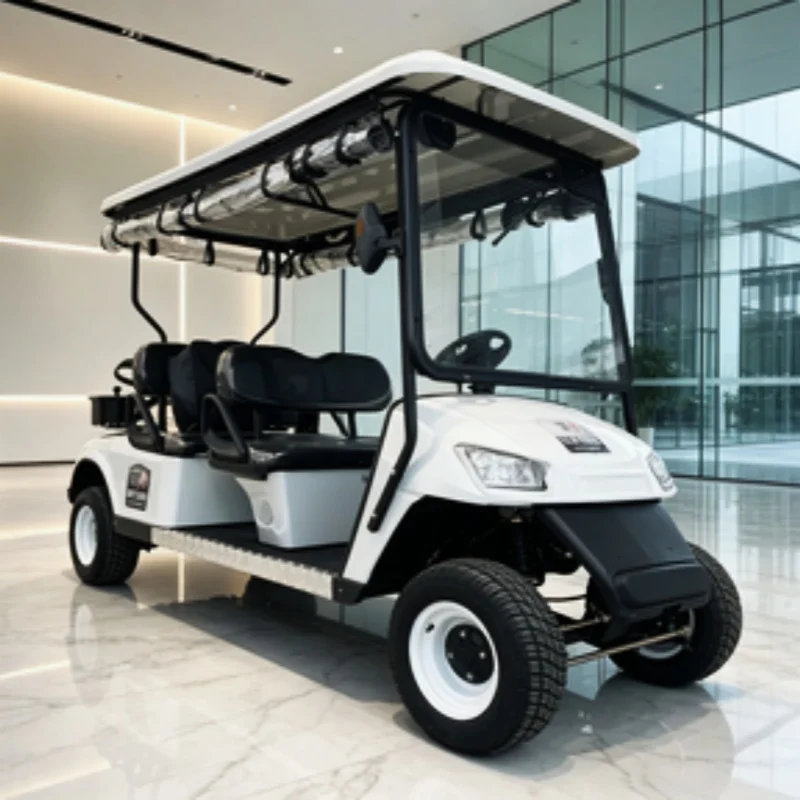 Brand New Street Legal Custom Electric Hunting Buggy 4 Seater Electric Golf Cart With 10-Inch Tires With Steel Rims Rain Cover