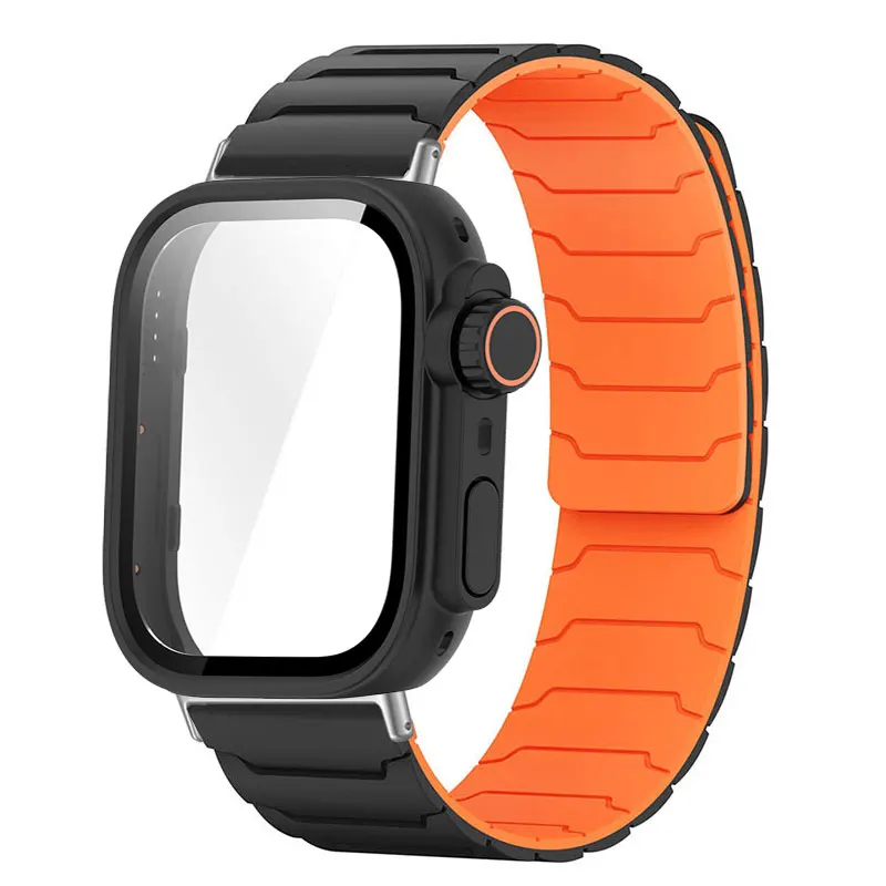 Change to Ultra Case+Silicone Magnetic Band For Huawei Watch Fit 4 Pro Strap Bracelet For Huawei Fit 3 Fit 4 Glass Cover Band