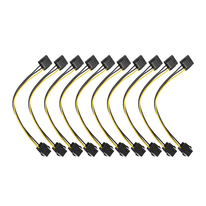 QWE-10 قطعة موليكس إلى PCI-E محول الطاقة IDE 4Pin 4 دبوس أنثى إلى 6 دبوس أنثى 6Pin الرسومات بطاقة الفيديو محول كابل