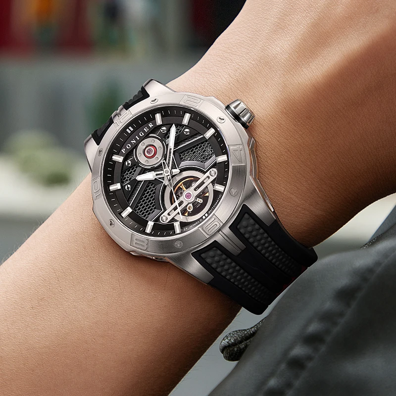 

PONIGER new men's watch casual fashion automatic movement mechanical watch luminous waterproof sapphire glass men's watch
