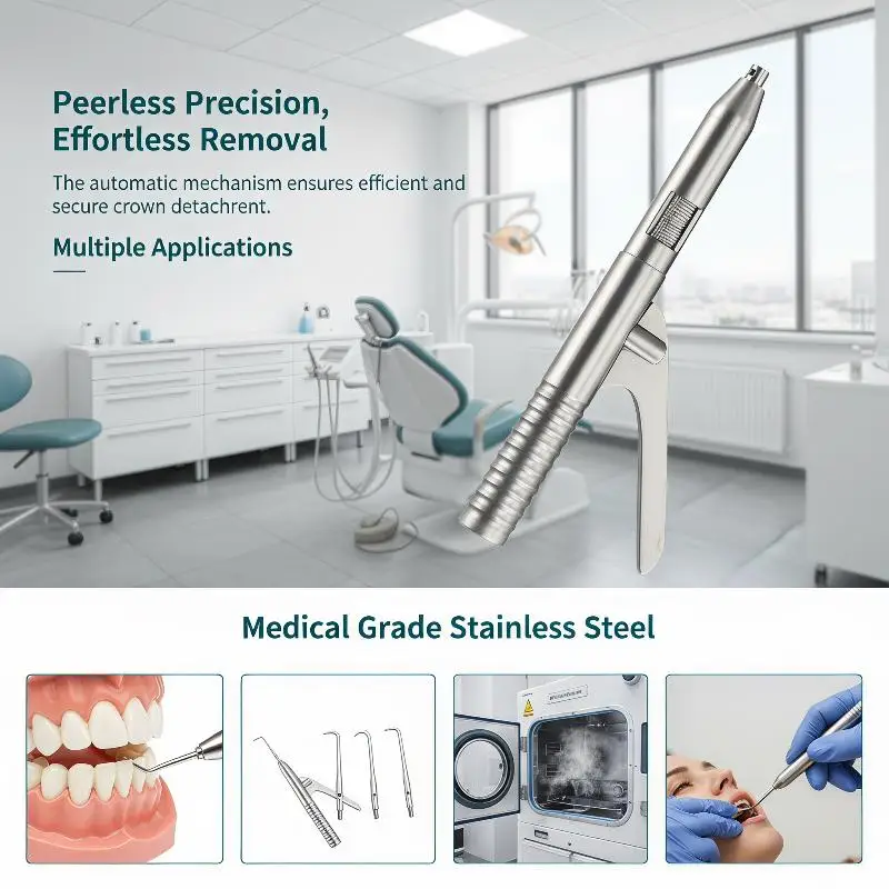 Dental 4 Gears Adjustable Automatic Teeth Crown Remover Professional Teeth Restoration Tool for Oral Surgery Use