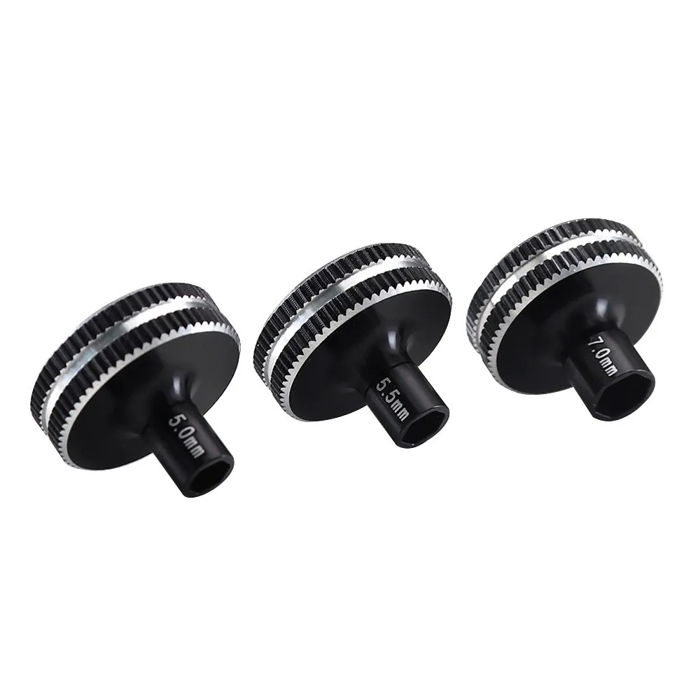5,0mm/5,5mm/7mm Kurz schrauben muttern Sechs kant schlüssel hülse Innen sechs kant Treiber Aluminium legierung Rad werkzeug – Detail 8