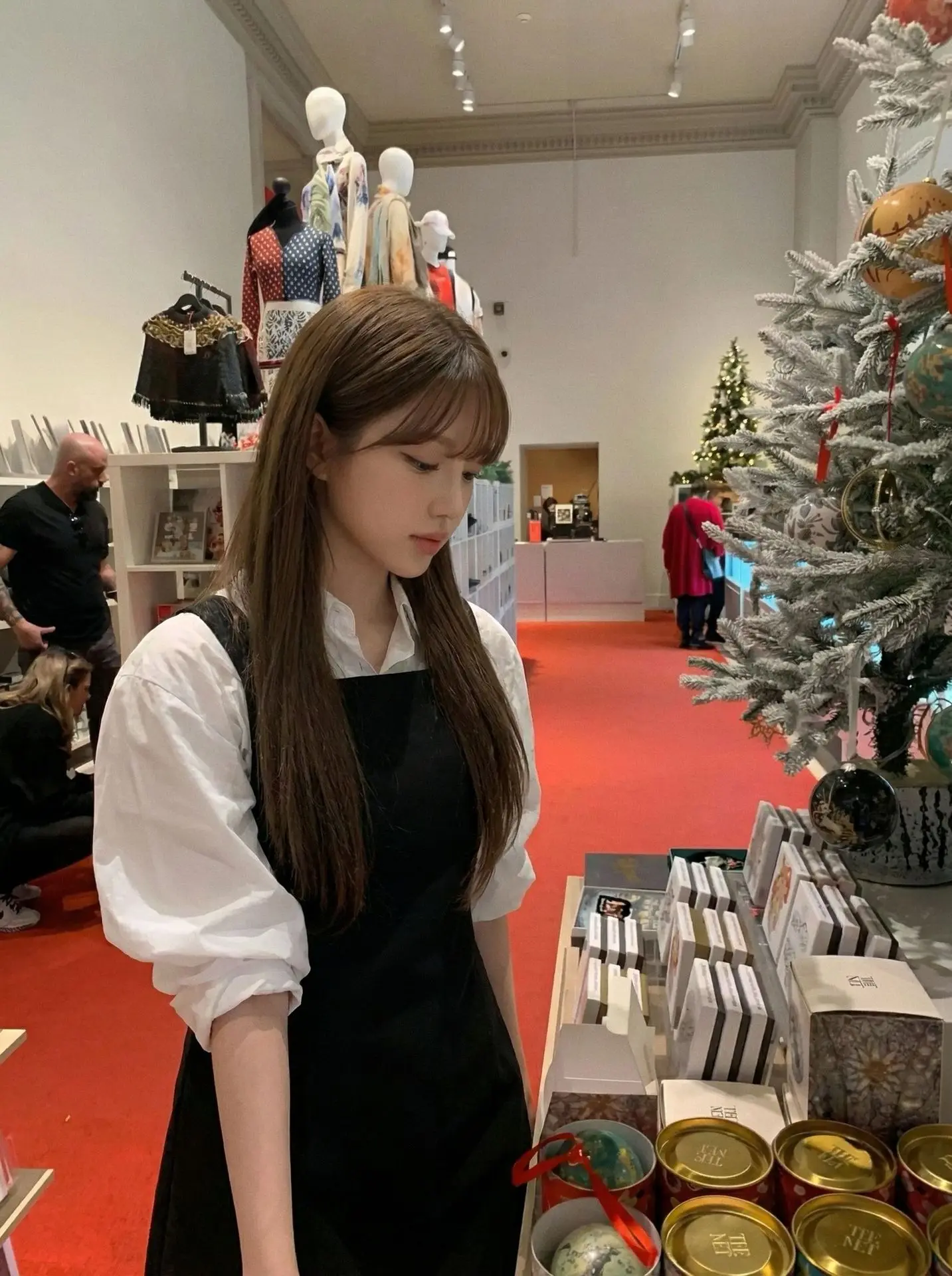 

Ele A-Line Vest Dr Slimming Pure Color Drapey Bla Dr Korean Sle Wool Blend Comfortable Breathable Winter Dr