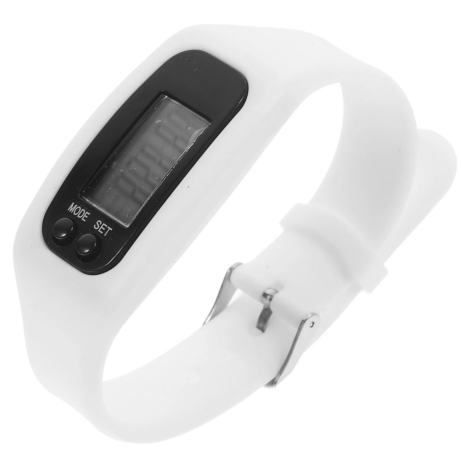 Premium Plastic Stainless Steel Pedometer Wristwatch Fitness Tracker with Calorie Monitor Mileage Display for All