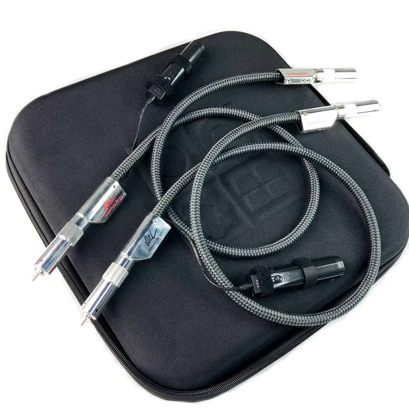 Wel Signature RCA to RCA  HIFI Audio PSS Silver Cable with 72V Battery for Amplifier CD Player