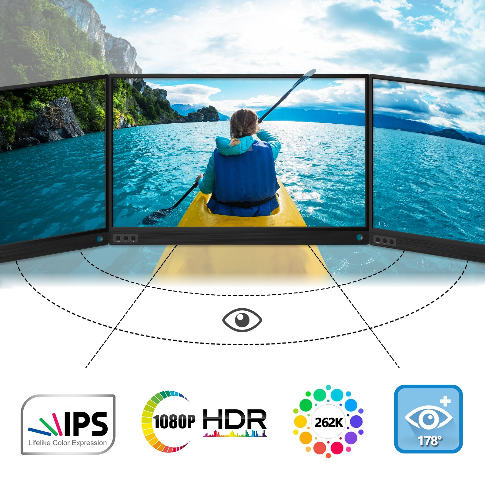 ZEUSLAP 15.6 بوصة 1920*1080P 60 هرتز IPS لوحة شاشة محمولة للهاتف، NS، الكمبيوتر المحمول، شاشة ثانية للكمبيوتر الشخصي، شاشة تمديد المكتب