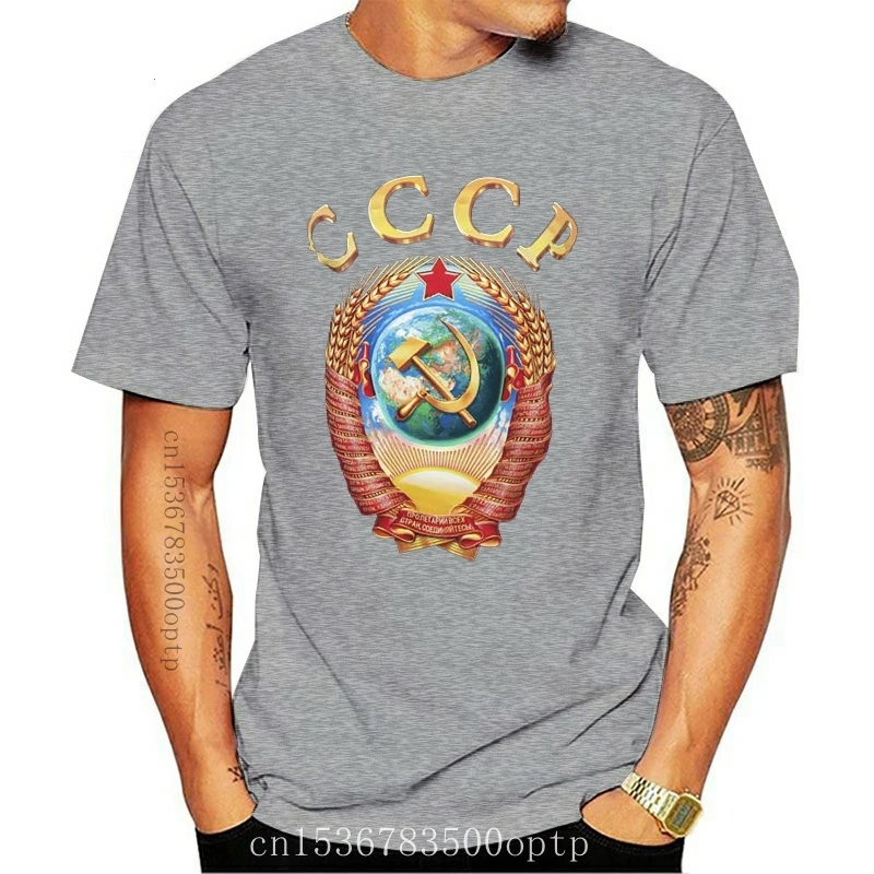 New T-shirt with Russian USSR T-Shirts Russia Putin Military Cult Soviet Union