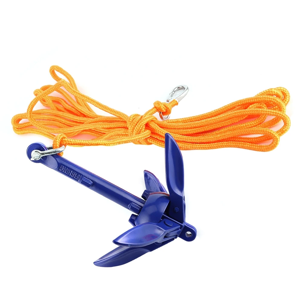 Marine Folding Anchoring Kit 4‑Tine Anchor Rope Hook Watercraft Acc for Boats Kayak Canoe Sailboat
