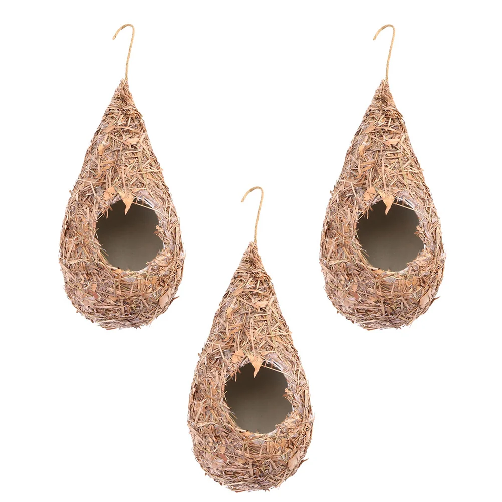 3Pcs Grass Woven Ha… - image