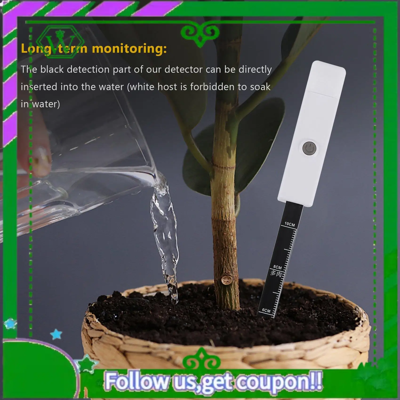 

Reliable-Automatic Soil Moisture Meter For Plants,Plant Moisture Meter, Plant Water Meter, House Plant Soil Moisture Meter