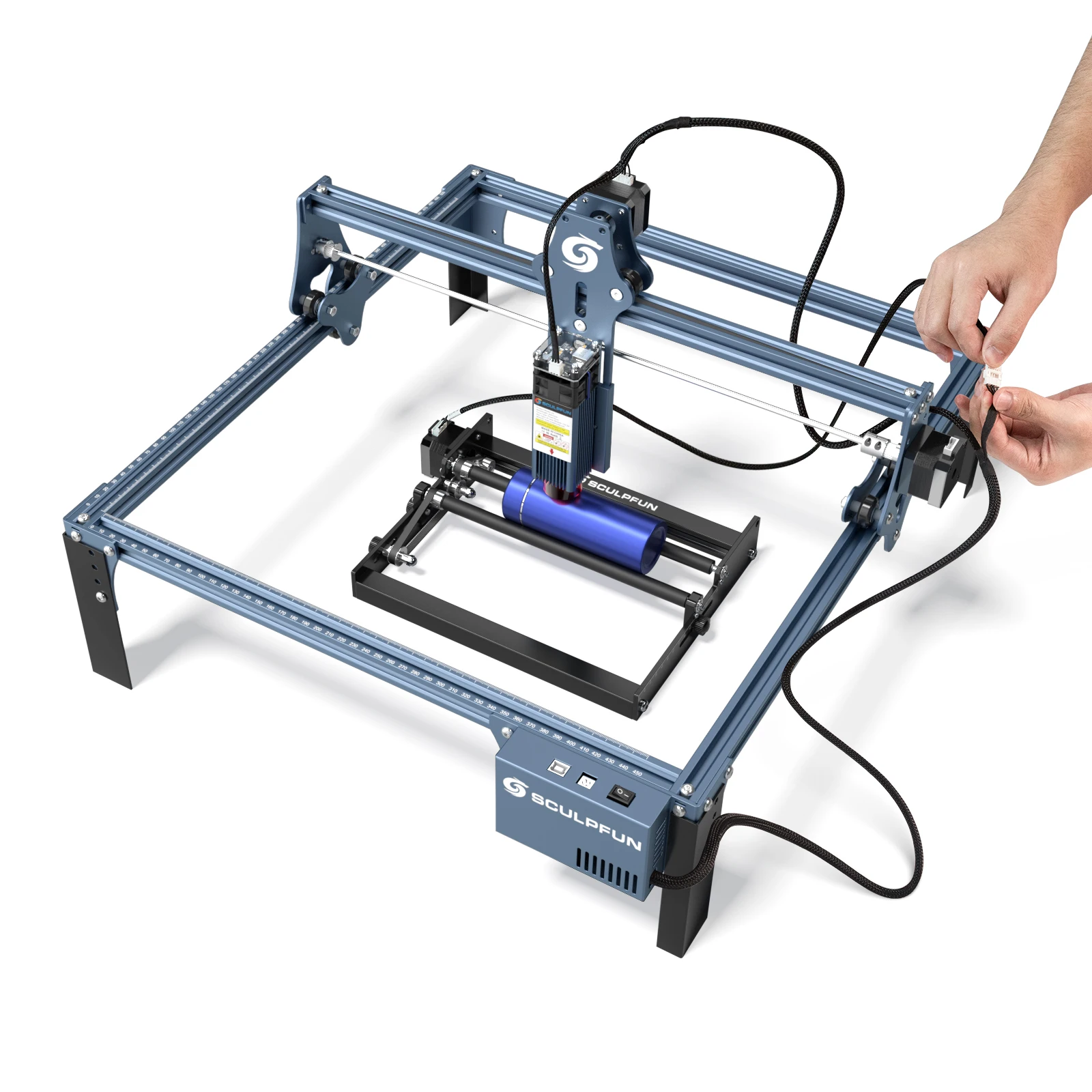 New SCULPFUN Laser Rotary Roller 6-150mm Laser Engraver for All GRBL Motherboard Types of Engraving Machines