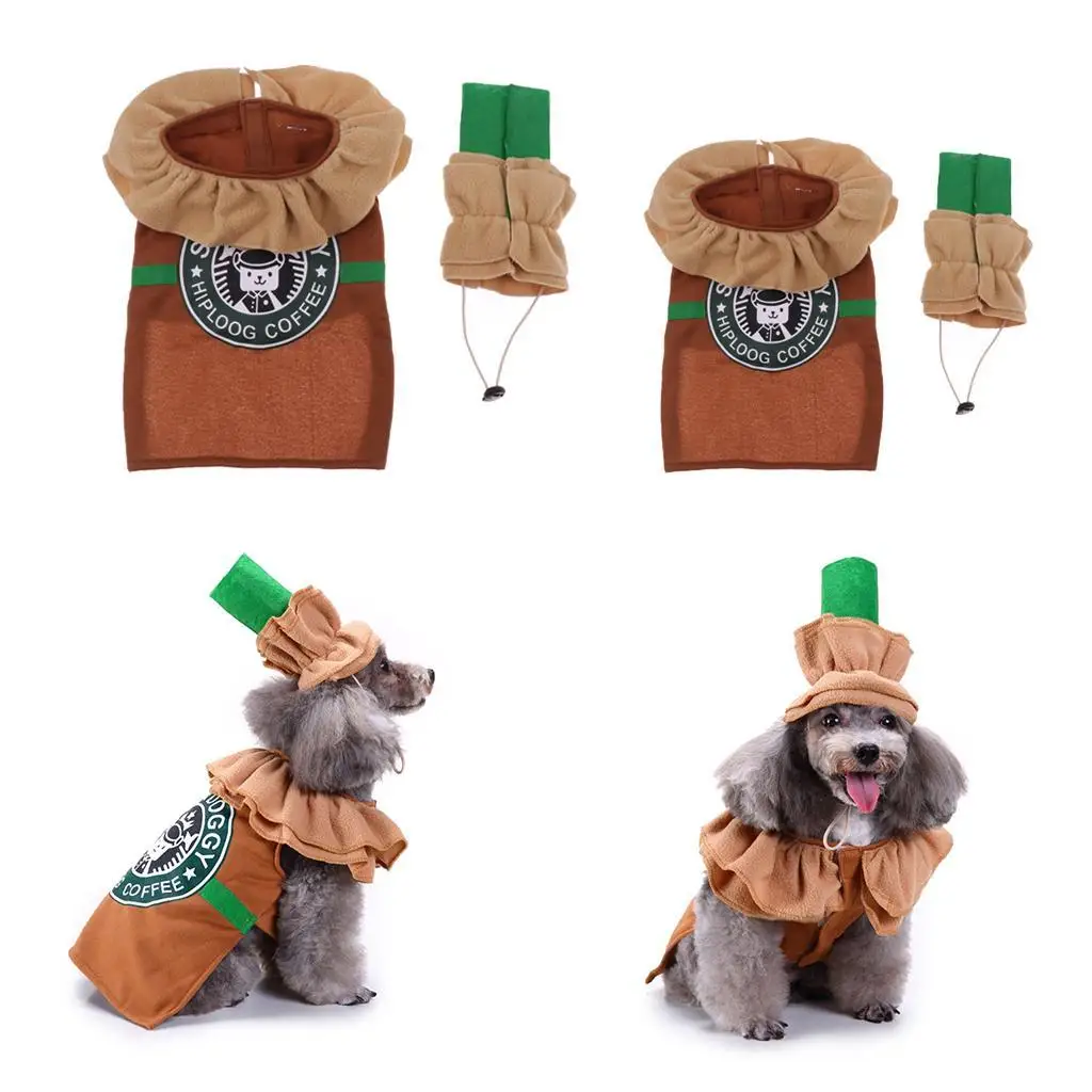 Pet Dog Halloween Costume Cute Puppy Christmas Clothes with Hat for Small Dogs Cosplay Party Outfit