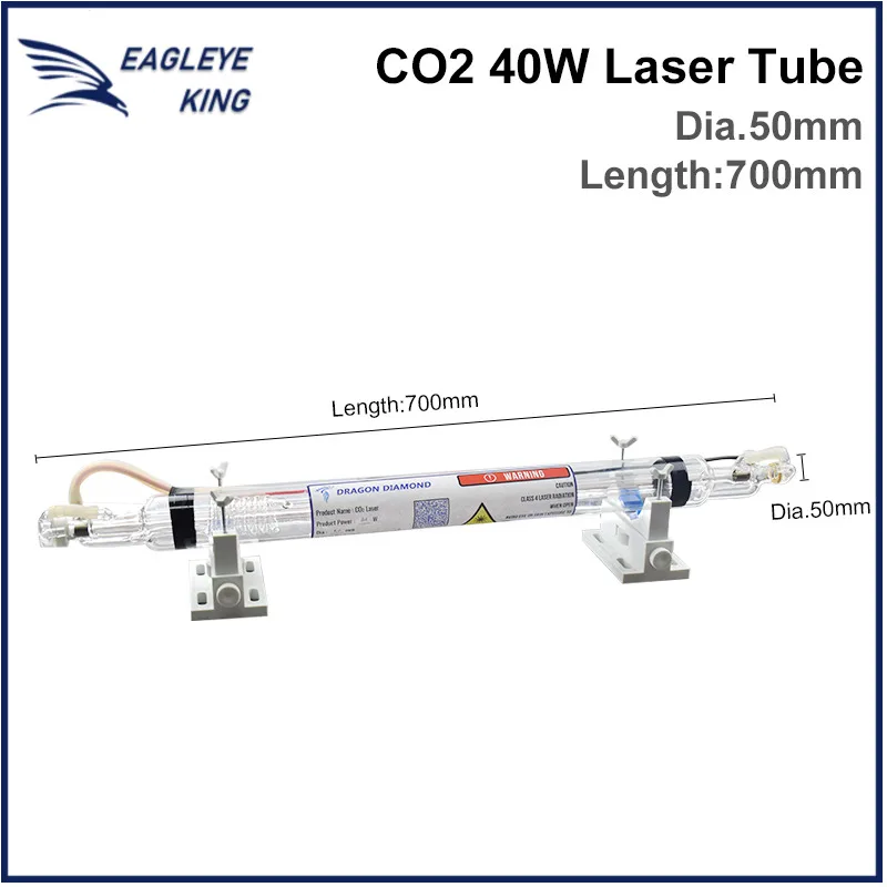 Imagem -02 - Tubo do Laser para Faça Você Mesmo Gravura Máquina de Corte Lâmpada de Vidro K40 Série Co2 Comprimento 700 mm 40w 2030