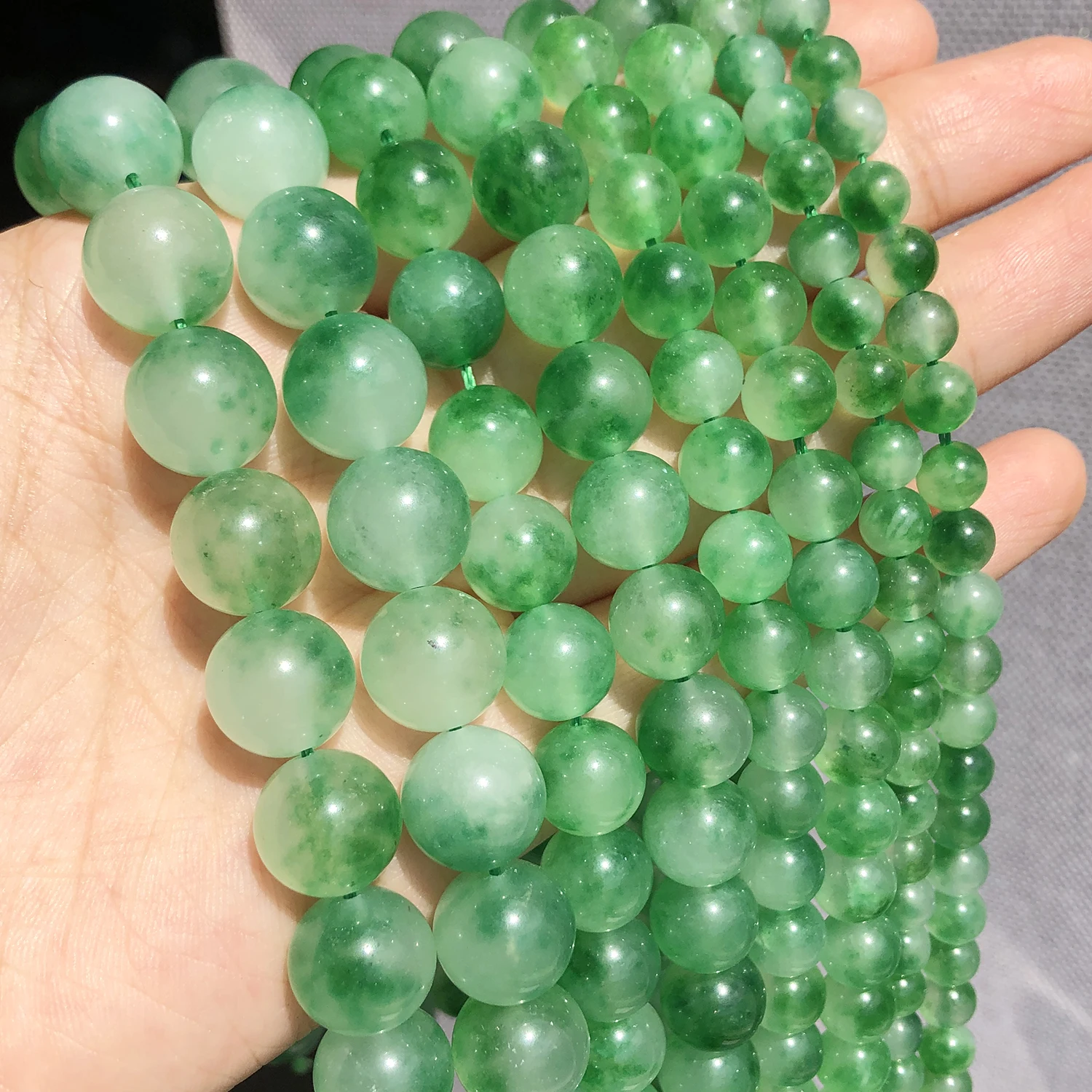 Natural Stone Green Chalcedony Stone Beads 6/8/10/12mm DIY Charms Bracelets Loose Beads For Jewelry Making Accessories Supplies