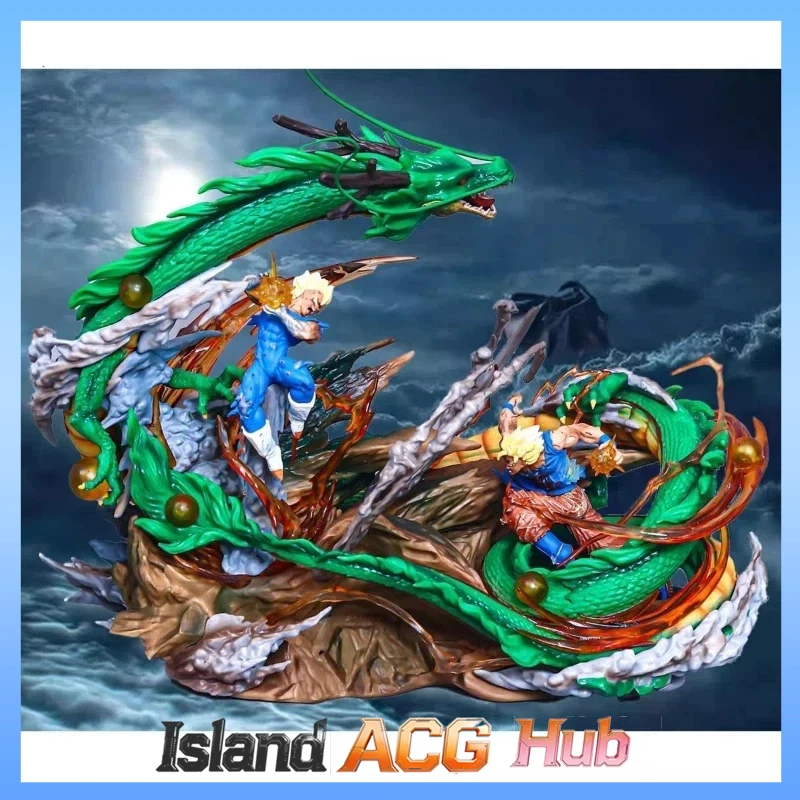 Dragon Ball LS Heaven And Earth Wave Scene Goku VS Vegeta GK Statue Action Figure Model Collectible Boxed
