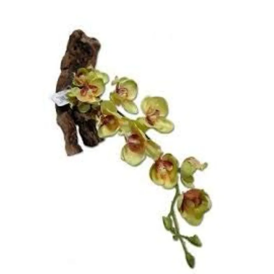 

【Spot goods】16" Yellow Orchid Pet-Tekk Magnetic Reptile Plant
