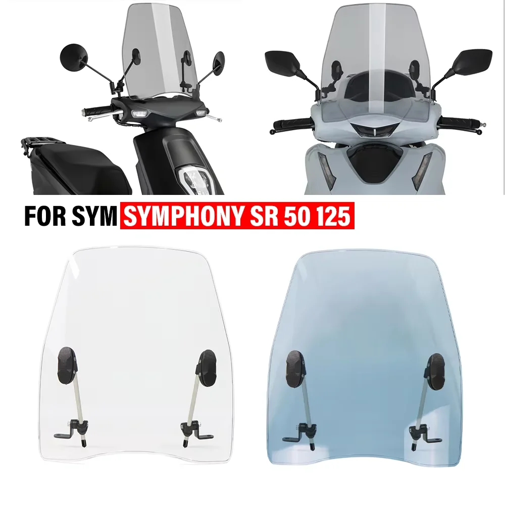 Universal Front Windshield FOR SYM SYMPHONY SR 50 125 Motorcycle Scooter Extension Windscreen Airflow Wind Deflector