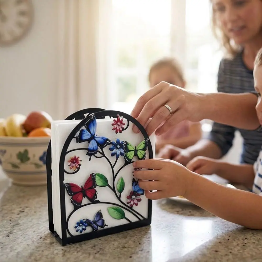 Exquisite Waterproof Acrylic Napkin Holder Sturdy Modern Desktop Tissue Stand Decorative Rustproof Napkin Box Hotel Use