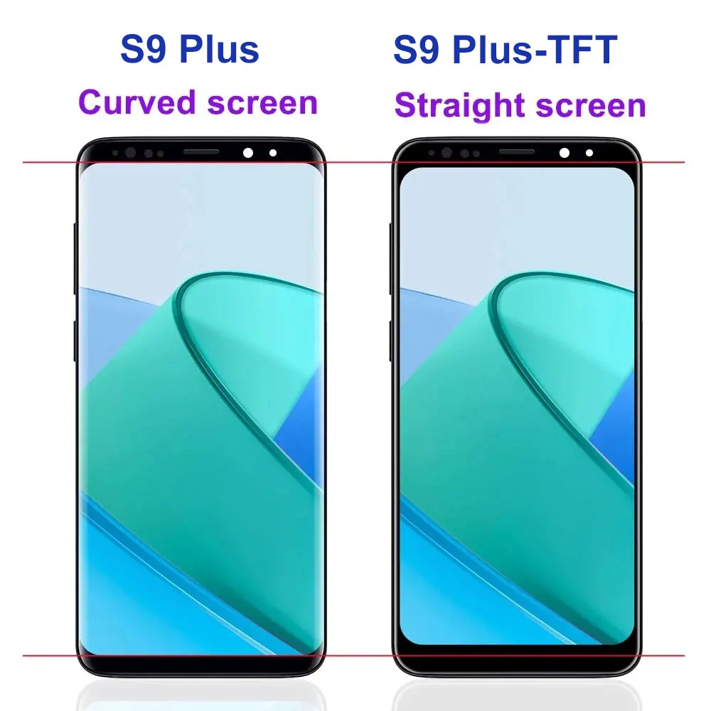 S9 Plus Display Screen Assembly for Samsung Galaxy S9+ G965F G965F/DS Lcd Display Digital Touch Screen with Frame Replacement