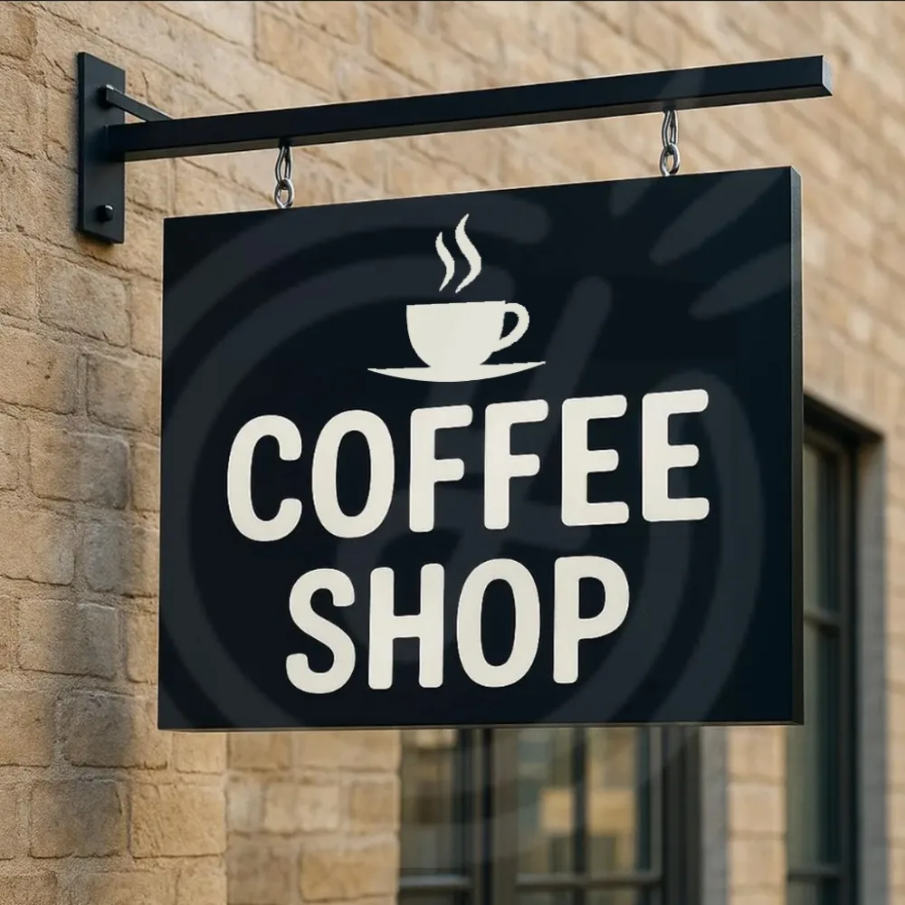 カスタムメタルブレードサイン、屋外両面店舗壁掛けロゴ看板、美容院向け