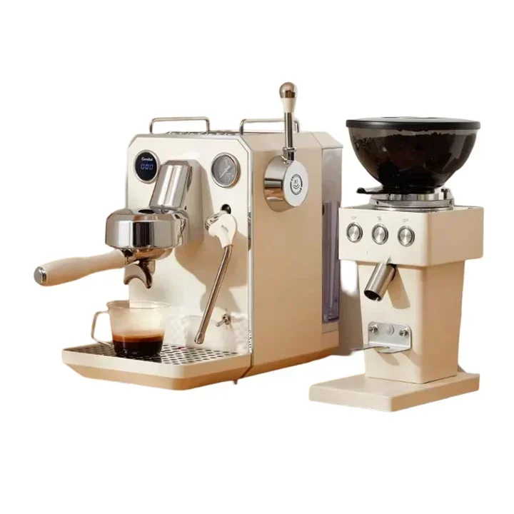 15Bar Italian Espresso Coffee Maker Machine Coffee Grinder Cappuccino Milk Frother Semi-automatic Espresso Machine