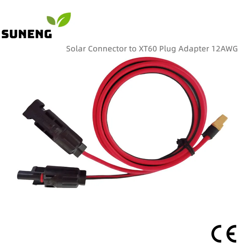 Solar Connector Adapter to Female XT60 Plug Connector 12AWG 150CM/60CM Extension Cable Leads Adapte For Lipo Battery