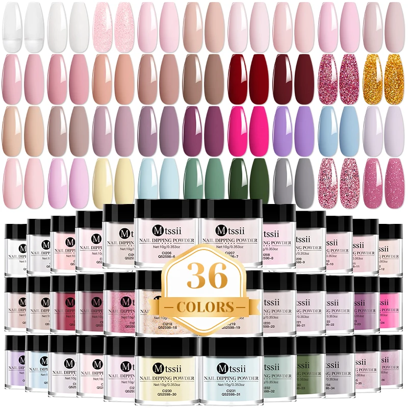 10g Nude Pink Nail Dipping Powder Sparkling Gradient Acrylic Powder Nail Glitter Dust Natural Dry No Need Lamp Cure Nail Chrome